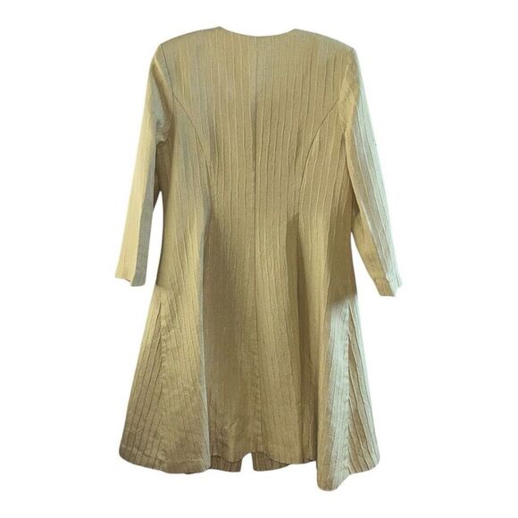 AS-HRO Vintage Jacket With Dress Womens Size 12 Tan Ribbed Long Sleeve Button Up - Picture 2 of 9